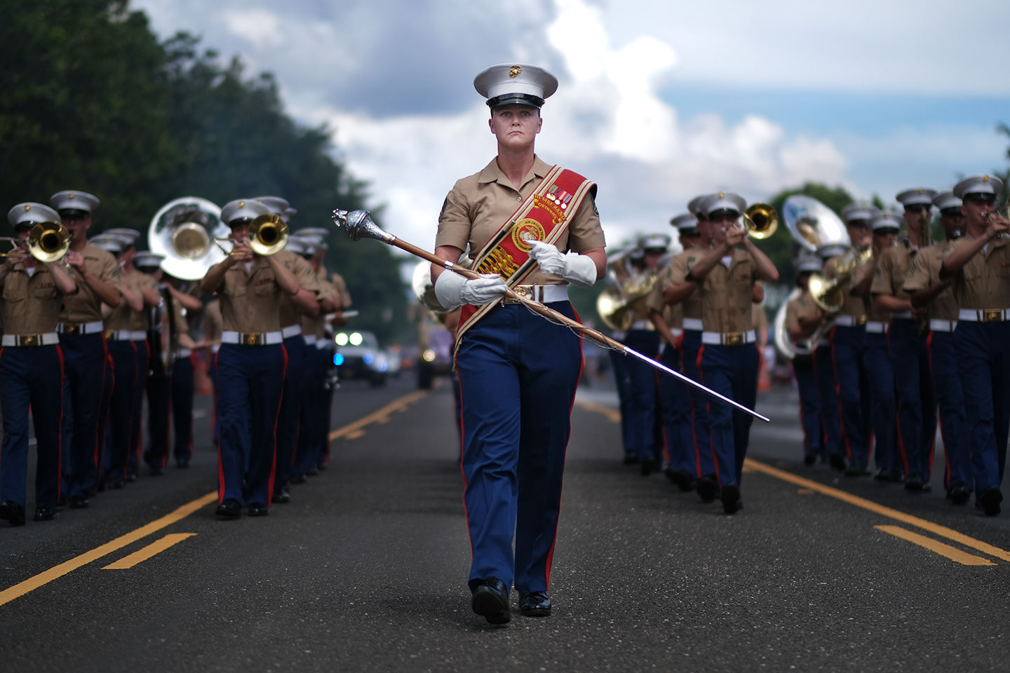 Guam in Photos 2019 - July - Marine band leads Liberations Day parade